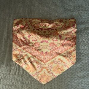 Rue21 Pink yellow and orange floral scarf bandana top